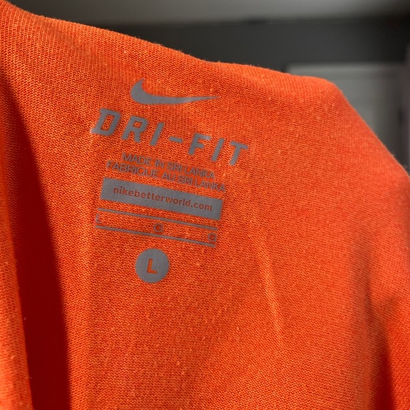 Orange NIKE Dri-Fit V-Neck - Picture 2 of 2